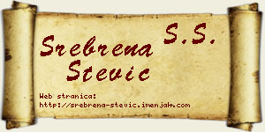 Srebrena Stević vizit kartica